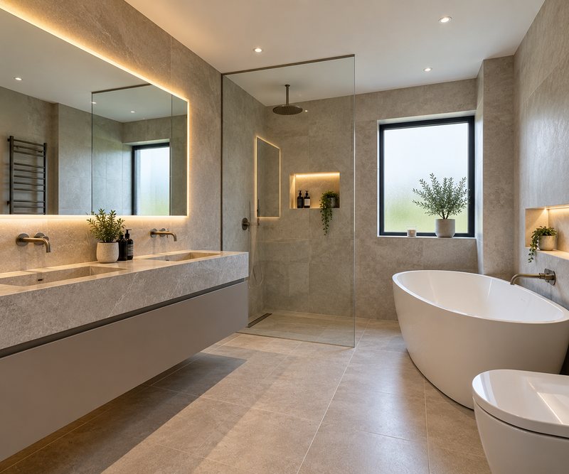 Bathroom renovation finished to a high standard